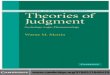 Wayne Martin - Theories of Judgment - Psychology, Logic, Phenomenology
