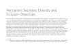 Permanent Secretary Diversity Objectives 2015