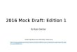 2016 Mock Draft 1