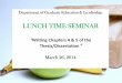 Writing Chapter 4 & 5 of the Thesis (March Lunchtime Seminar) - PDF