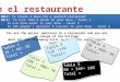 WALT: to create a menu for a Spanish restaurant WILF: to list food & drink on your menu – level 1 to use link words in your menu – level 2 to add peoples