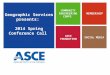 Geographic Services presents: 2014 Spring Conference Call ASCE FOUNDATION MEMBERSHIP SOCIAL MEDIA COMMUNITY ENGINEERING CORPS