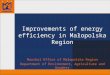 Improvements of energy efficiency in Małopolska Region Marshal Office of Małopolska Region Department of Environment, Agriculture and Geodesy