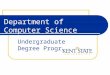 Department of Computer Science Undergraduate Degree Program