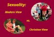 Sexuality: Modern View vs. Christian View. The Modern vs. Christian View of Sexuality Professor Janet Smith and her associates have created a set of PowerPoint