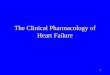 1 The Clinical Pharmacology of Heart Failure. 2 Heart Failure Chronic heart failure is a syndrome characterised –by progressive cardiac dysfunction –breathlessness