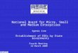 1 National Board for Micro, Small and Medium Enterprises Agenda item Establishment of EDIs by State Governments Fourth Meeting 12 March 2008