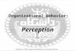 Gholipour A. 2006. Organizational Behavior. University of Tehran. Organizational Behavior: Perception