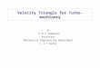 Velocity Triangle for Turbo-machinery BY P M V Subbarao Professor Mechanical Engineering Department I I T Delhi