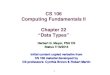 1 CS 106 Computing Fundamentals II Chapter 22 “Data Types” Herbert G. Mayer, PSU CS Status 7/10/2013 Initial content copied verbatim from CS 106 material