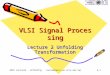 ADSP Lecture2 - Unfolding (cwliu@twins.ee.nctu.edu.tw)2-1 VLSI Signal Processing Lecture 2 Unfolding Transformation