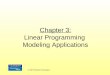 Chapter 3: Linear Programming Modeling Applications © 2007 Pearson Education
