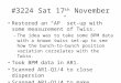 #3224 Sat 17 th November Restored an “AP” set-up with some measurement of Twiss. – The idea was to take some BPM data with a known twiss set-up to see