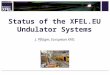 J. Pflüger, European XFEL Status of the XFEL.EU Undulator Systems