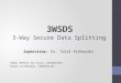 3WSDS 3-Way Secure Data Splitting Supervisor: Dr. Talal Alkharobi Abdul-Mohsin AL-Faraj (201081340) Hamed Al-Mehdhar (200925210)