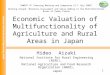 National Institute for Rural Engineering, NARO 1 Economic Valuation of Multifunctionality of Agriculture and Rural Areas in Japan Hideo Aizaki National