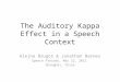The Auditory Kappa Effect in a Speech Context Alejna Brugos & Jonathan Barnes Speech Prosody, May 22, 2012 Shanghai, China
