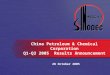 China Petroleum & Chemical Corporation Q1-Q3 2005 Results Announcement 28 October 2005