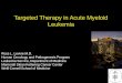 Targeted Therapy in Acute Myeloid Leukemia Ross L. Levine M.D. Human Oncology and Pathogenesis Program Leukemia Service, Department of Medicine Memorial