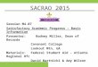1 SACRAO 2015 Session M4.07 Satisfactory Academic Progress – Basic Information Presenter:Rodney Miller, Dean of Records Covenant College Lookout Mtn, GA