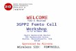 WELCOME TSG-S Hosted 3GPP2 Femto Cell Workshop 15-16 OCTOBER 2007 Hyatt Harborside Boston 101 Harborside Drive, Boston, Massachusetts, USA 02128 Sponsored