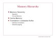 Datorteknik MemoryAcceleration bild 1 Memory Hierarchy –Reasons –Virtual Memory Cache Memory Translation Lookaside Buffer –Address translation –Demand