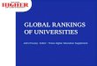 GLOBAL RANKINGS OF UNIVERSITIES John O’Leary I Editor I Times Higher Education Supplement