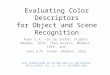 Evaluating Color Descriptors for Object and Scene Recognition Koen E.A. van de Sande, Student Member, IEEE, Theo Gevers, Member, IEEE, and Cees G.M. Snoek,