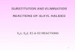 1 SUBSTITUTION AND ELIMINATION REACTIONS OF ALKYL HALIDES S N 1, S N 2, E1 & E2 REACTIONS