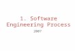 1. Software Engineering Process 2007. 2 IT projects have a terrible track record –A 1995 Standish Group study (CHAOS) found that only 16.2% of IT projects
