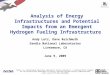Analysis of Energy Infrastructures and Potential Impacts from an Emergent Hydrogen Fueling Infrastructure Andy Lutz, Dave Reichmuth Sandia National Laboratories