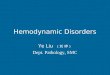 Hemodynamic Disorders Ye Liu ï¼ˆˆ ™”ï¼‰ Dept. Pathology, SMC