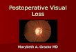 Postoperative Visual Loss Marybeth A. Grazko MD. Postoperative Visual Loss Impairment or total loss of sight following an otherwise uncomplicated surgical