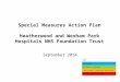 Special Measures Action Plan Heatherwood and Wexham Park Hospitals NHS Foundation Trust September 2014 KEY Delivered On Track to deliver Some issues –