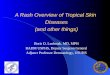 A Rash Overview of Tropical Skin Diseases (and other things) Boris D. Lushniak, MD, MPH RADM USPHS, Deputy Surgeon General Adjunct Professor Dermatology,