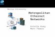 Metropolitan Ethernet Networks Estella Kang Matt Powers SC441 Computer Networks – Independent Study Boston University