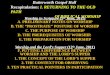 Butterworth Gospel Hall Recapitulation: I. RETURNING TO THE OLD PATH Of BIBLICAL WORSHIP Worship in Scripture (5 th June, 2011) A. PRELIMINARY NOTES ON