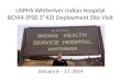 USPHS Whiteriver Indian Hospital BCMA (PSB 3*42) Deployment Site Visit January 6 – 17, 2014