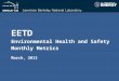 EETD Environmental Health and Safety Monthly Metrics March, 2013
