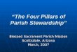 “The Four Pillars of Parish Stewardship” Blessed Sacrament Parish Mission Scottsdale, Arizona March, 2007