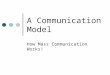 A Communication Model How Mass Communication Works!