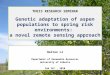 THEIS RESEARCH SEMINAR Genetic adaptation of aspen populations to spring risk environments: a novel remote sensing approach Haitao Li Department of Renewable