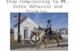 Stop Complaining to ME… Voter Behavior and Thinking