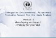 Integrated Environmental Assessment Training Manual for the Arab Region Module 3 Developing an impact strategy for your IEA