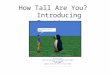 How Tall Are You? Introducing Functions By Jenna Hayes under the direction of Professor Susan Rodger Duke University July 2008 Updates made June 2014 by