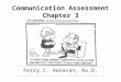 Communication Assessment Chapter 3 Perry C. Hanavan, Au.D