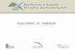 ASSESSMENT OF TRANSFER. Best Practices in Statewide Articulation and Transfer Systems Best Practices in Statewide Articulation and Transfer Systems Assessment