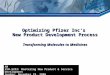 Optimizing Pfizer Inc’s New Product Development Process Transforming Molecules to Medicines AM X50.9252: Mastering New Product & Service Development Sunday,