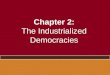 Chapter 2: The Industrialized Democracies. Features of Industrialized Democracies Representative systems of government based on regular, fair, secret