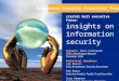 Title crystal ball executive forum: insights on information security Keynote: Dave Cullinane CISO, Washington Mutual President, ISSA Additional Speakers: